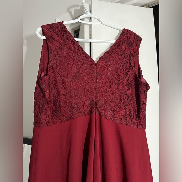 Wine red swing dress - Picture 4 of 7